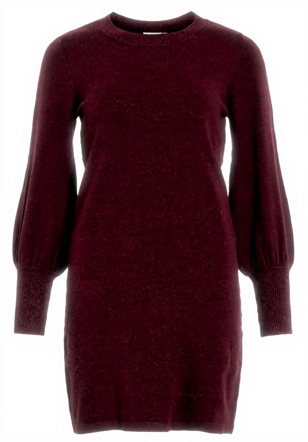 Vila Vikerry O Neck Knit Dress Women Casual Midi