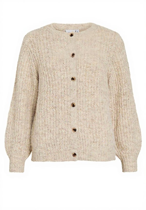 Vila Cardigan Donna Maglione Girocollo Maniche Lunghe