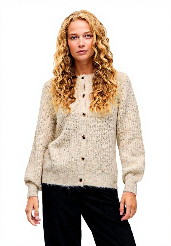 Vila Cardigan Donna Maglione Girocollo Maniche Lunghe