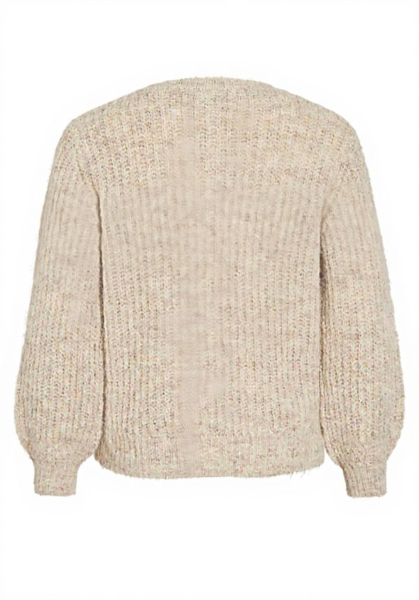 Vila Cardigan Donna Maglione Girocollo Maniche Lunghe
