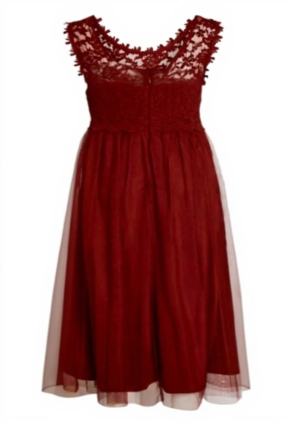 Vila Vilynnea Maxi Dress Noos Donna Pizzo Rosso Mattone