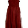 Vila Vilynnea Maxi Dress Noos Donna Pizzo Rosso Mattone