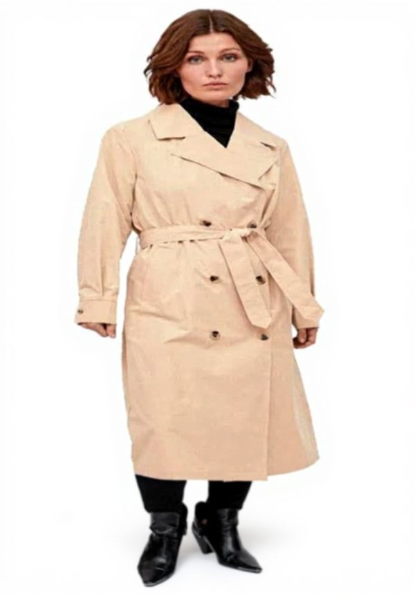 Cappotto Donna Vila Vimersin Trench Longo Beige Classico