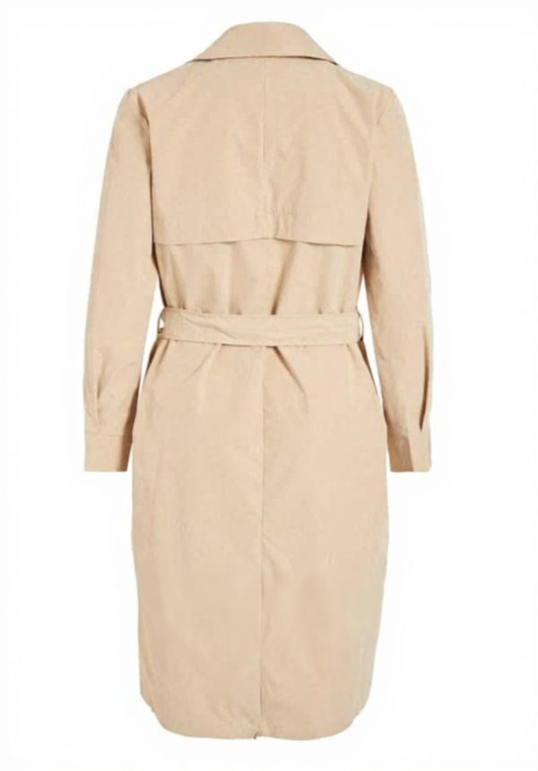 Cappotto Donna Vila Vimersin Trench Longo Beige Classico