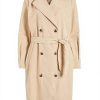 Cappotto Donna Vila Vimersin Trench Longo Beige Classico