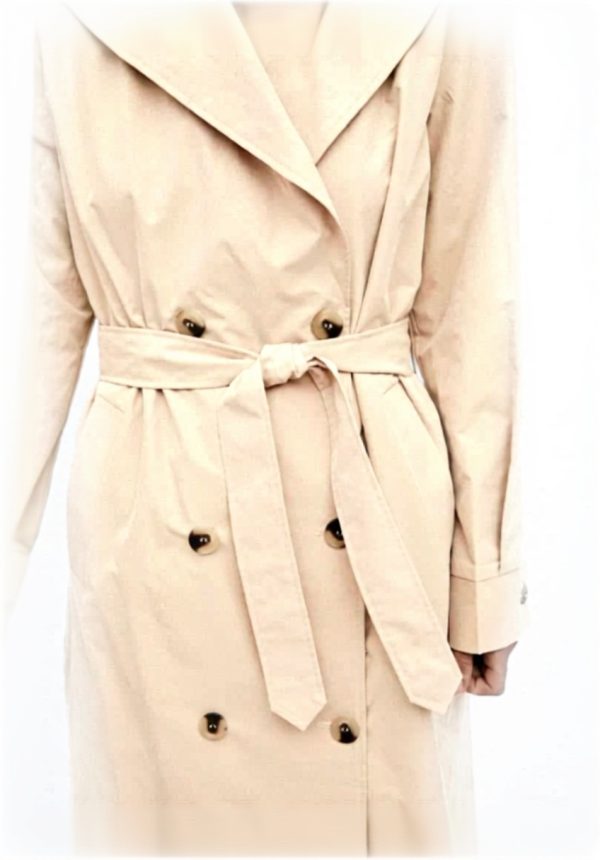 Cappotto Donna Vila Vimersin Trench Longo Beige Classico