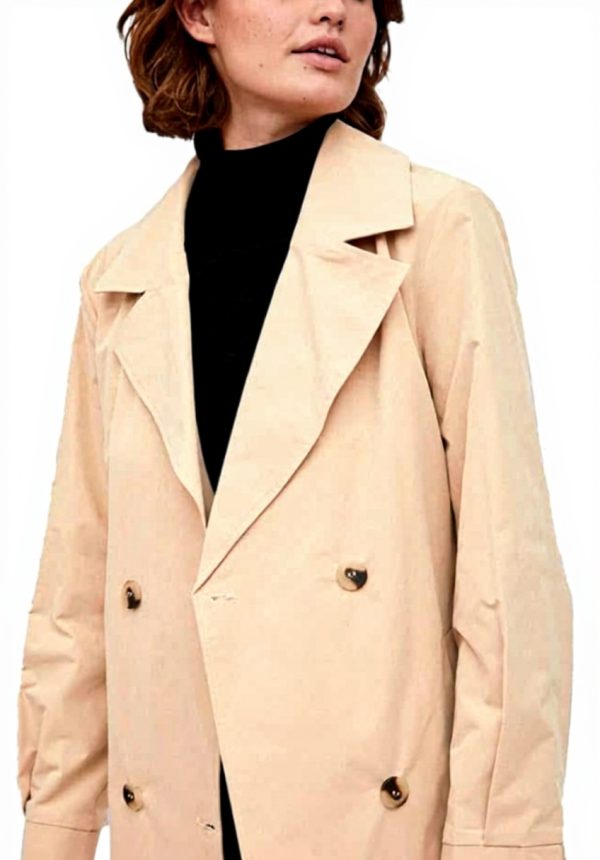 Cappotto Donna Vila Vimersin Trench Longo Beige Classico