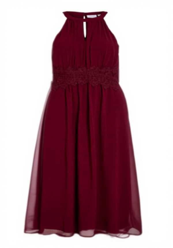 Vila Vimilina Abito Sera Donna Halterneck Maxi Dress