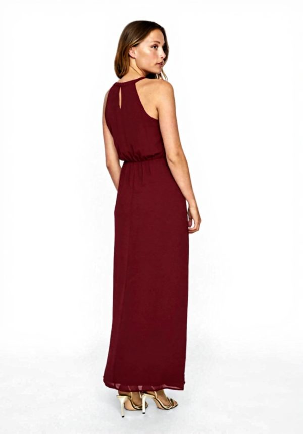 Vila Vimilina Abito Sera Donna Halterneck Maxi Dress