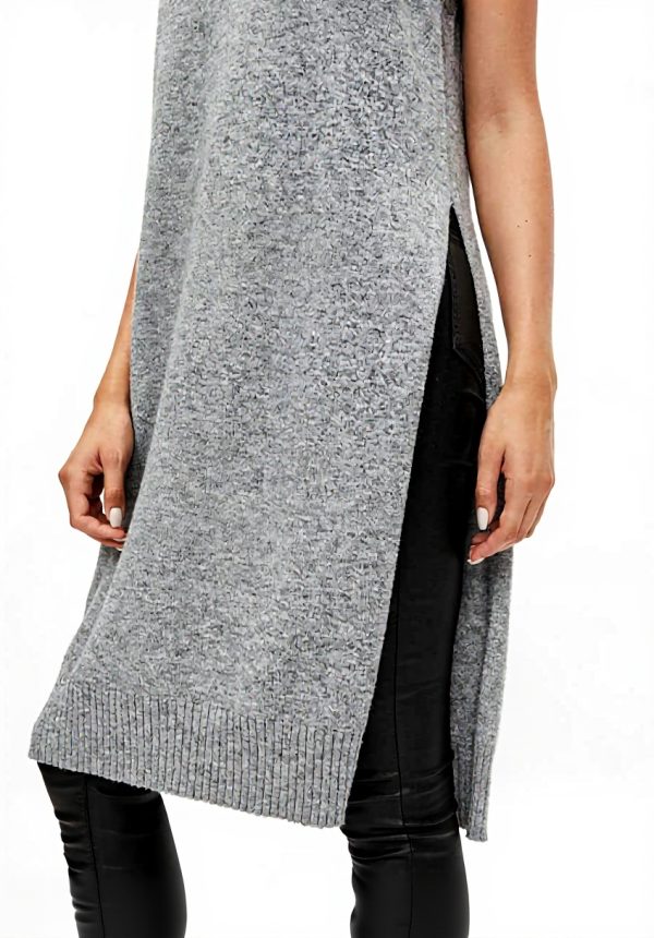 Vila Viril Long Knit Vest Women Casual Dress Clothing