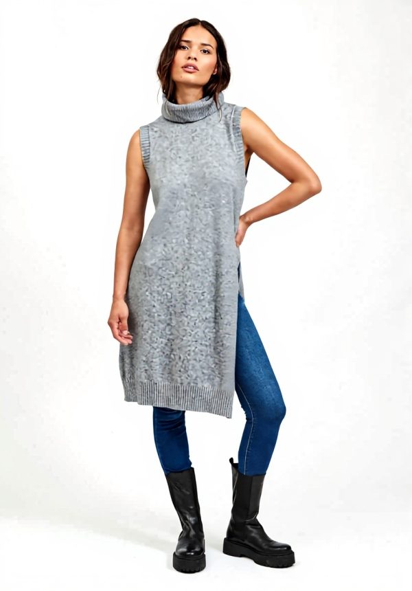 Vila Viril Long Knit Vest Women Casual Dress Clothing