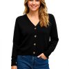 Cardigan donna Vila Viril scollo a V maglia taglio normale