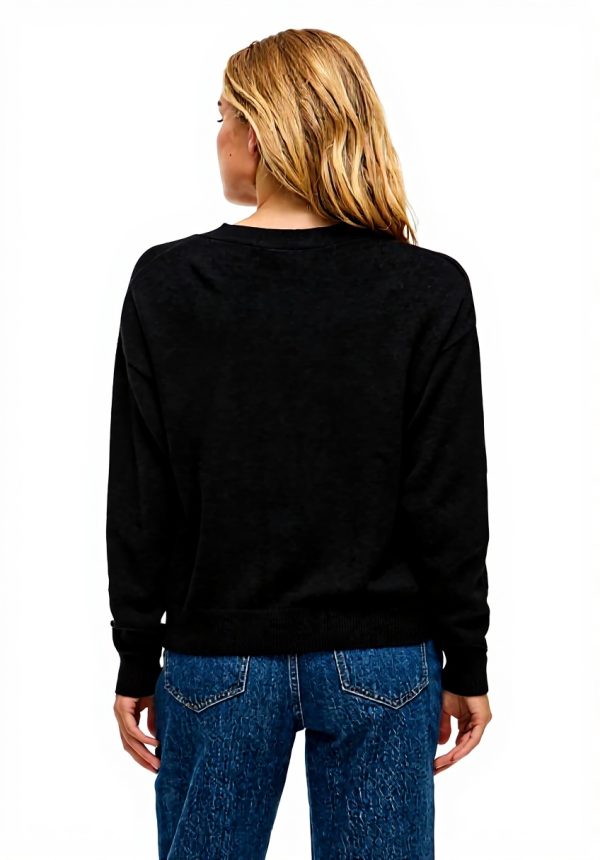 Cardigan donna Vila Viril scollo a V maglia taglio normale