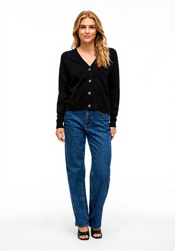 Cardigan donna Vila Viril scollo a V maglia taglio normale