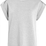 Vila Top Donna O-Neck Cap Sleeve T-shirt Nero Grigio