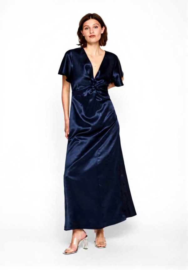 Vila Visittas-Maxi Dress Donna Scollo V Abito Casual