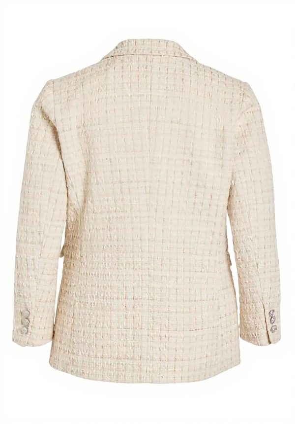 Vila Vitweedy Blazer Donna Giacche Tweed Elegante Ufficio