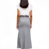Gonna maxi maglia fascia elastica donna Melange Grigio Medio-3