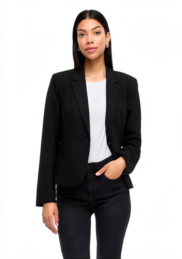 Blazer Donna Vila Nero Falcon Tessuto Strutturato Taglio-2
