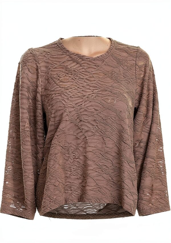Vila Top Donna Girocollo Maniche Palloncino Normale-5
