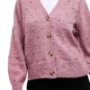Vila Cardigan Donna Bottoni Scollo V Maniche Palloncino-5