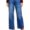 Vila Jeans Donna Gamba Larga Media Blu Denim-2