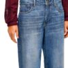 Vila Jeans Donna Gamba Larga Media Blu Denim-5