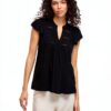 VILA Top Donna Design Elegante Pizzo Nero Taglie 34 36 38-2