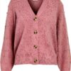 Vila Cardigan Donna Bottoni Scollo V Maniche Palloncino-0