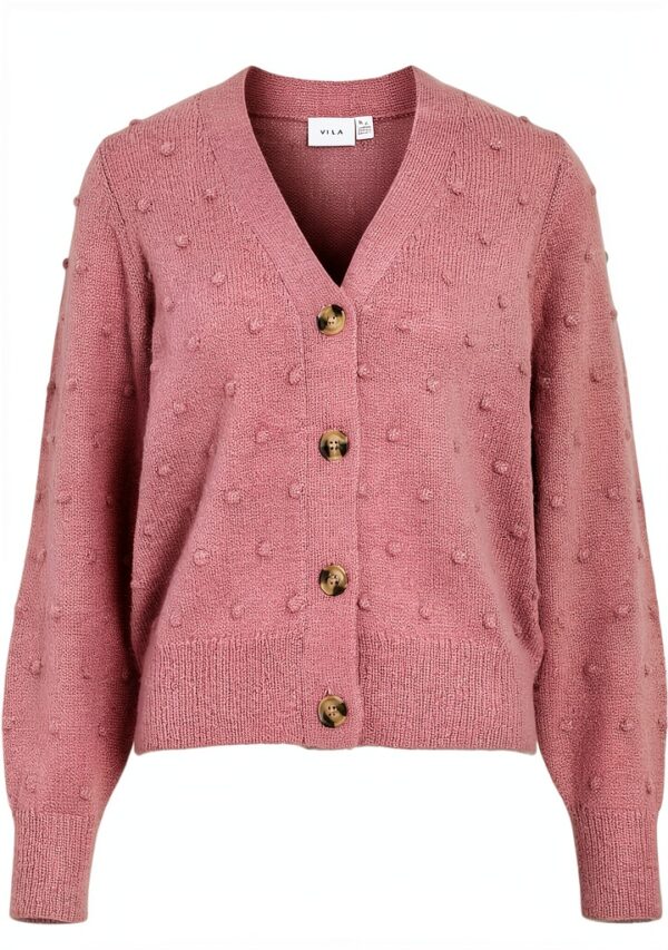Vila Cardigan Donna Bottoni Scollo V Maniche Palloncino-0