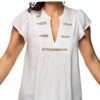 Top Donna VILA Design Elegante Pizzo Bianco Comfort-6