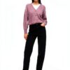 Vila Cardigan Donna Bottoni Scollo V Maniche Palloncino-2