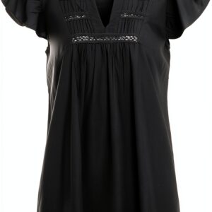 VILA Top Donna Design Elegante Pizzo Nero Taglie 34 36 38-0