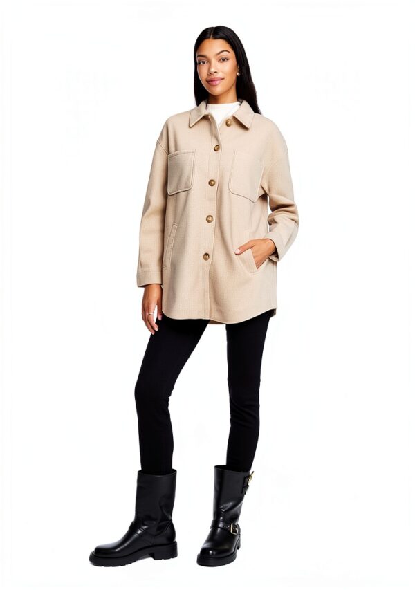 Giacca camicia oversized Vila donna 100% poliester-1