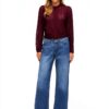 Vila Jeans Donna Gamba Larga Media Blu Denim-4