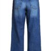 Vila Jeans Donna Gamba Larga Media Blu Denim-1