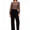 Vila Top Donna Girocollo Maniche Palloncino Normale-3