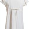 Top Donna VILA Design Elegante Pizzo Bianco Comfort-3