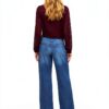 Vila Jeans Donna Gamba Larga Media Blu Denim-3