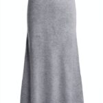 Gonna maxi maglia fascia elastica donna Melange Grigio Medio-0