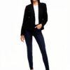 Blazer Donna Vila Nero Falcon Tessuto Strutturato Taglio-4
