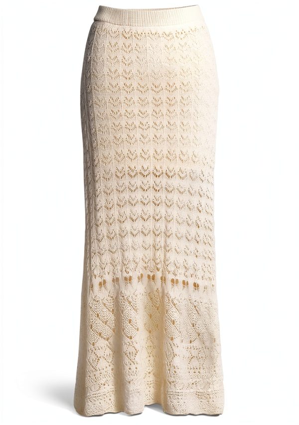 Vila Gonna a Maglia alla Caviglia Donna A-Line Betulla