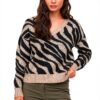 Bestseller Maglione Donna Filato di Piuma Scollo a V Colori-0