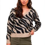 Bestseller Maglione Donna Filato di Piuma Scollo a V Colori-0