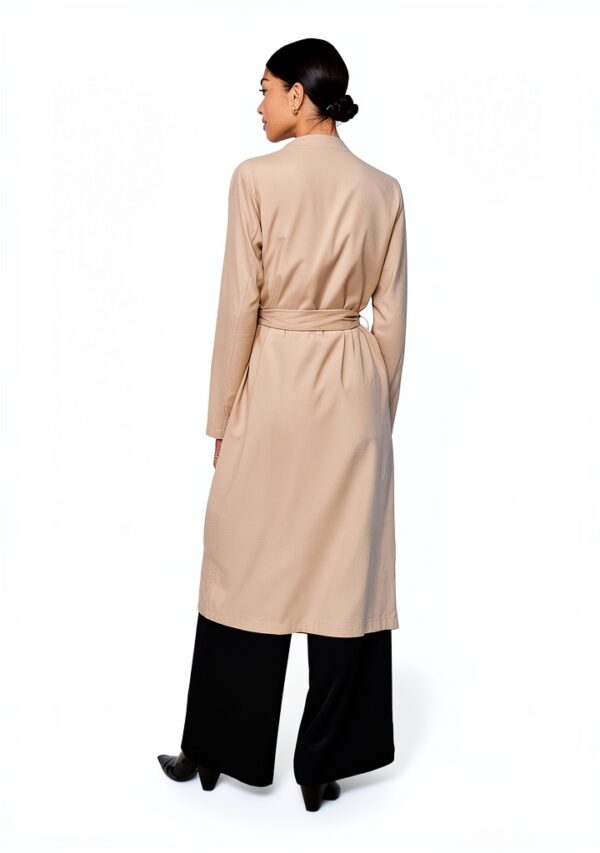 Trench Donna Vila Cinturato Tasca Lunga Sleeve Grigio-2