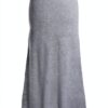 Gonna maxi maglia fascia elastica donna Melange Grigio Medio-2