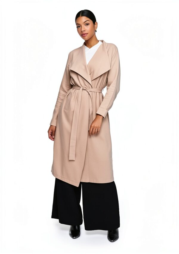 Trench Donna Vila Cinturato Tasca Lunga Sleeve Grigio-1