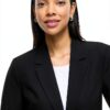 Blazer Donna Vila Nero Falcon Tessuto Strutturato Taglio-5
