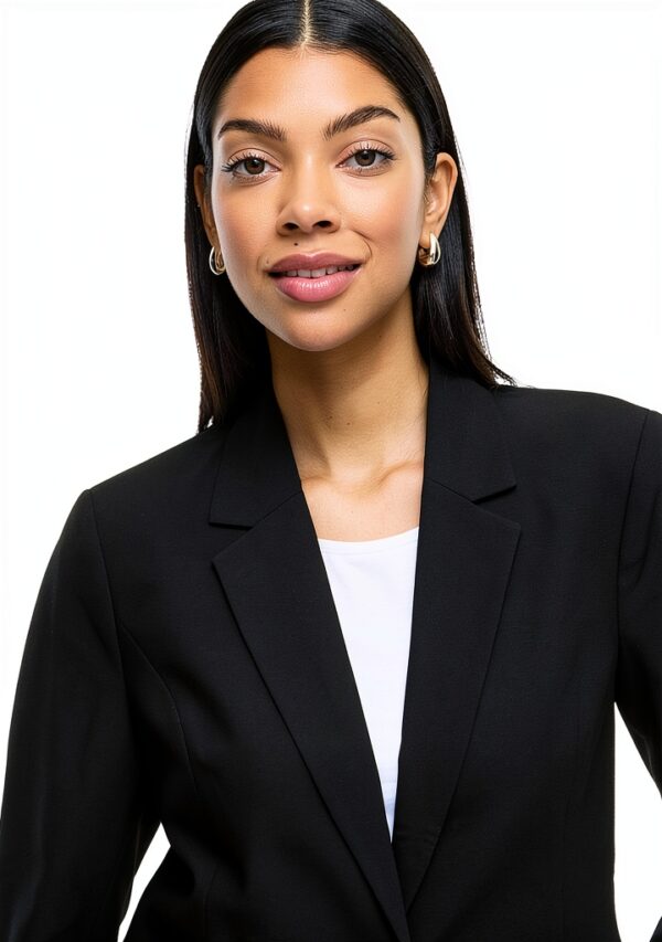 Blazer Donna Vila Nero Falcon Tessuto Strutturato Taglio-5