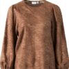 Vila Top Donna Girocollo Maniche Palloncino Normale-0
